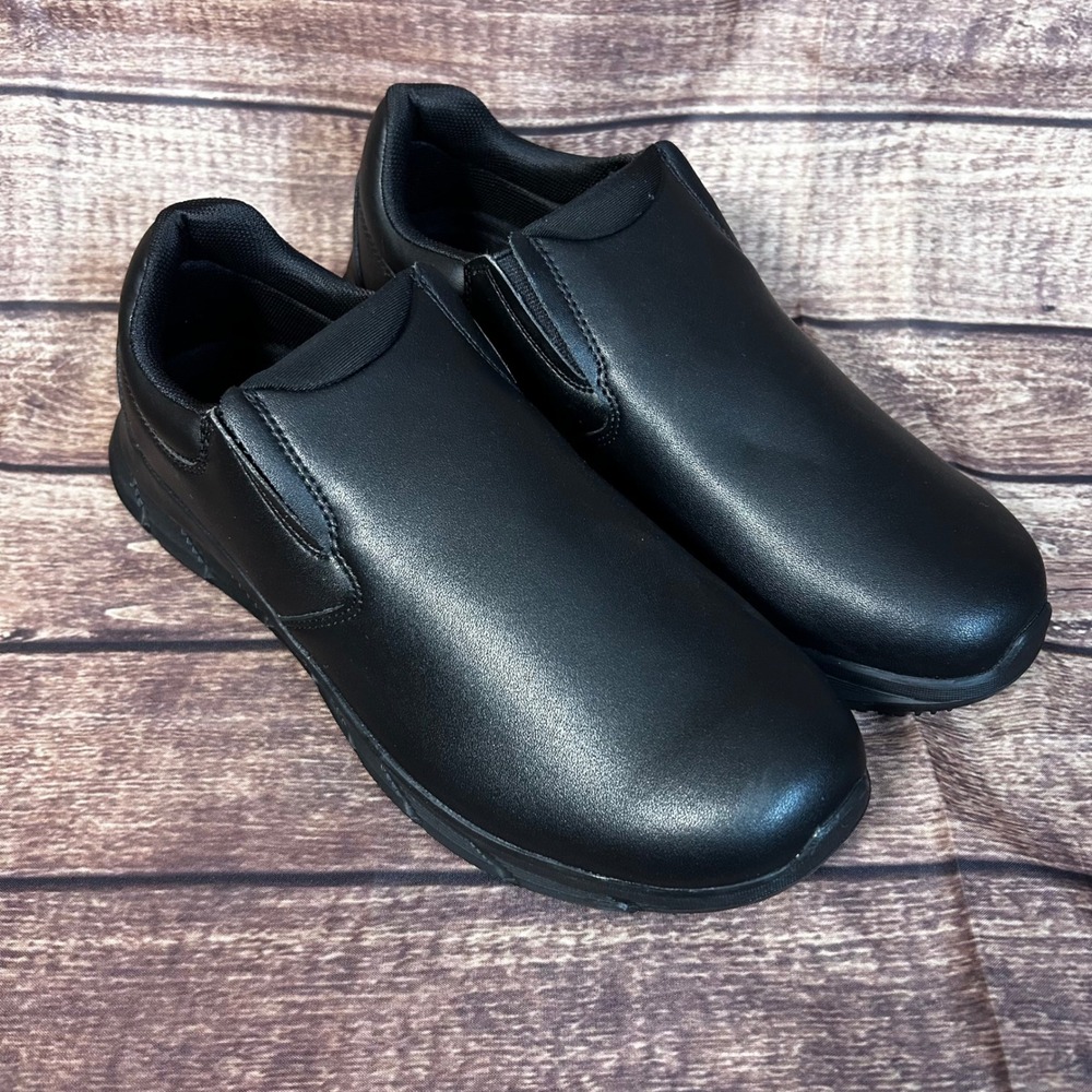 Shoes For Crews Cater II Womens Black Slip Resistant Work Shoes Size 8.5 Slip-On